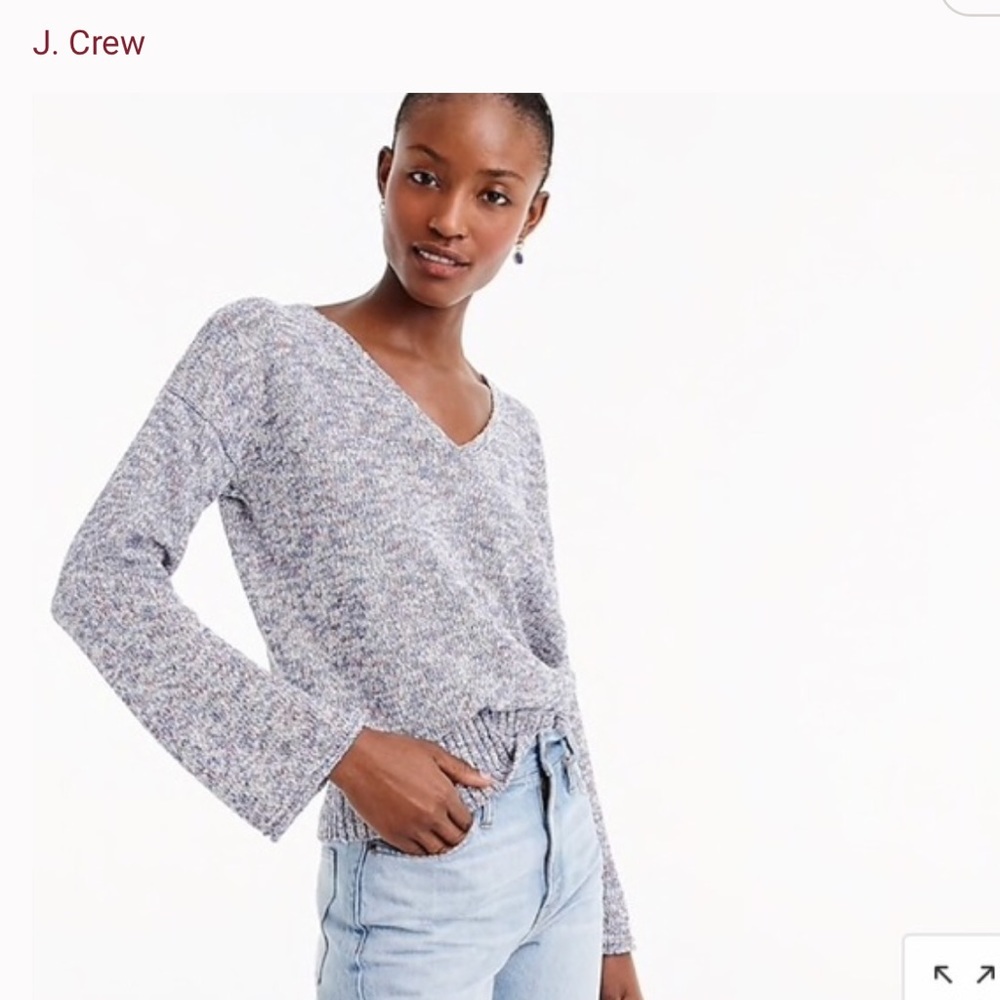 Jcrew flare sleeve sweater .
